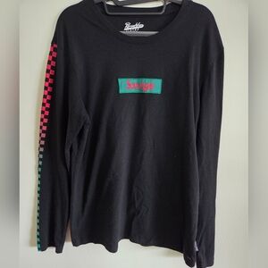 Brooklyn Cloth Savage Mens Long Sleeve Graphic T-Shirt Black Size Large